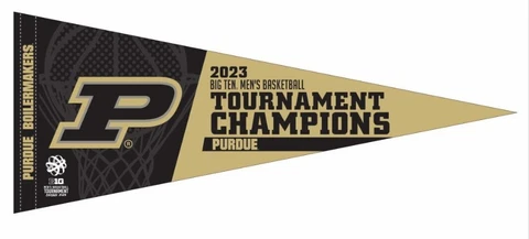 2023 Big Ten Tournament Champions PUrdue Boilermakers Premium Pennant 12x30 Cover