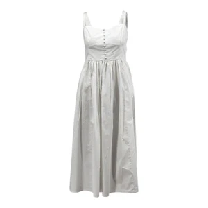 M&S Collection Pure Cotton Strappy Midi Cami Waisted Dress RRP £39.50 - Picture 1 of 4