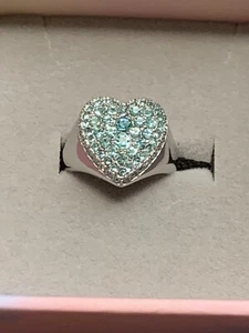 Brandneu Taylor Swift Liebhaber Ära HERZ RING BLAUE KRISTALLE Größe 6 Versand Priorität - Bild 1 von 5