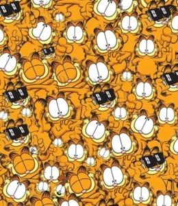 Collage de dibujos animados Garfield hecho a mano 8x10 edredones y bloque de tela artesanal - Imagen 1 de 1