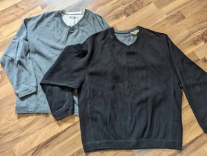 2 Tommy Bahama Mens Sweater Pullovers Cotton Long Sweatshirt Size Large - Picture 1 of 5