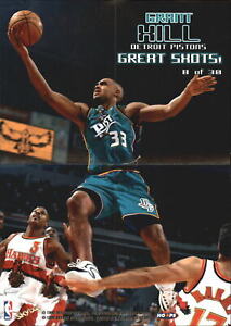 1997-98 Hoops Great Shots Detroit Pistons Basketball Card #8 Grant Hill