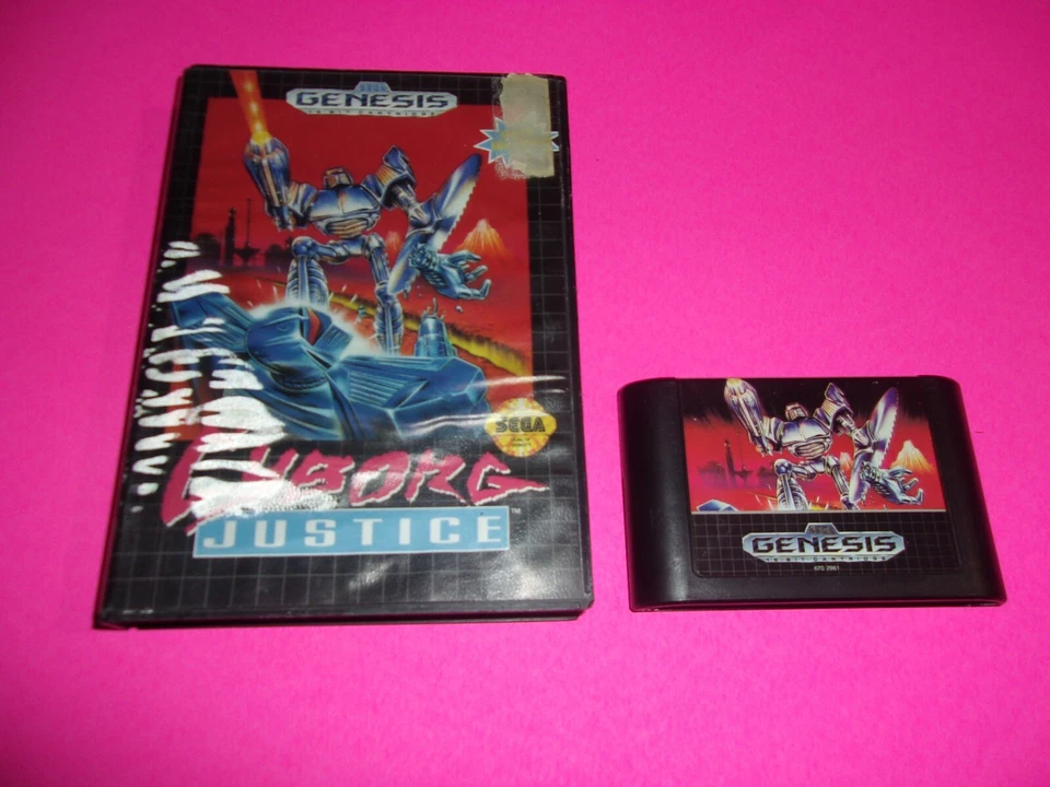 Cyborg Justice (Sega Genesis, 1993) Game and Box Only No Manual Authentic Tested - Image 1 of 1