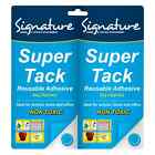 Blu Tack Super Blue Tac Re-usable Adhesive Putty Repositionable Glue 2 x 75g OTL