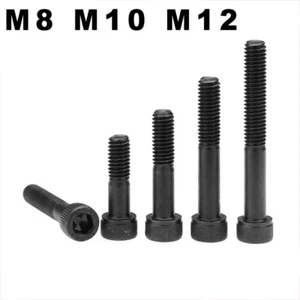 M8 M10 M12 Black Cap Head Screws Hex Allen Key Socket Bolts 12.9 Steel - Picture 1 of 5
