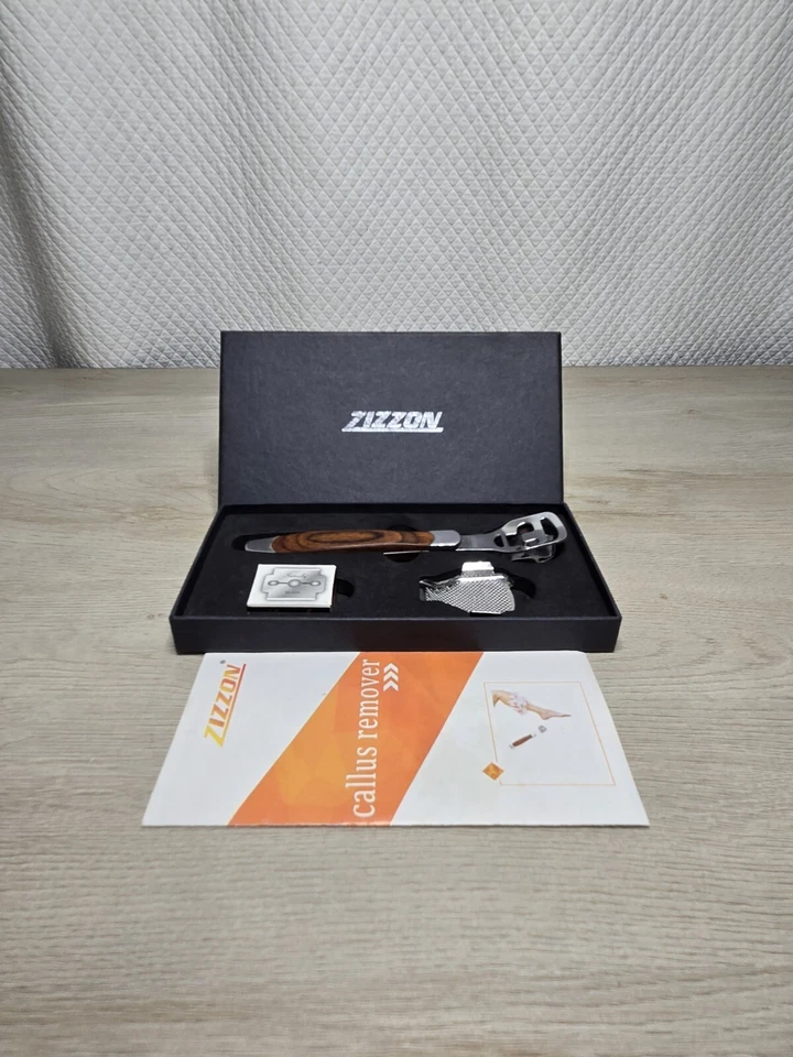 Zizzon Callus Remover Set With Replacement Blades Full Size Silver Black - Image 1 of 4