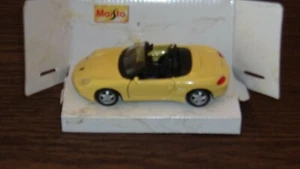 Maisto Diecast Porsche Boxster Motorized 4.5" Yellow #21001 Die Cast Box - Picture 1 of 9