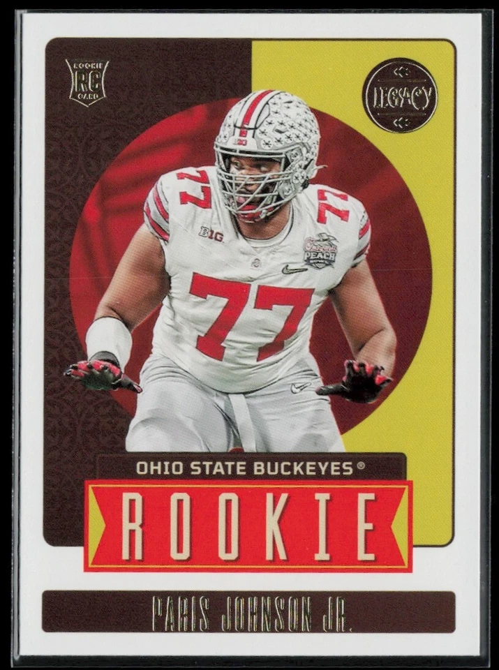 2023 Panini Legacy Rookie Paris Johnson Jr. RC Ohio State Buckeyes #177 - Image 1 of 2
