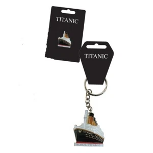 Juego de 2 llaveros esmaltados Titanic Ship solapa pin insignia regalo línea estrella blanca - Imagen 1 de 5