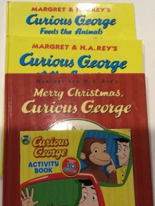 A Treasury of Curious George Lot of 3 Hardcover Books 1 Activity Book EUC - Picture 1 of 6