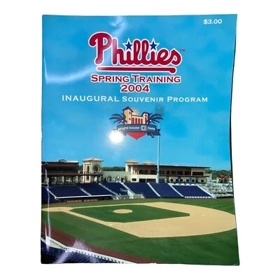PROGRAM 2004 Philadelphia Phillies Spring Training Inaugural Souvenir Guide - Image 1 of 2