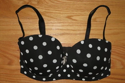 34D ❤️VINTAGE Victoria's Secret BRA VS COTTON PUSH UP STRAPLESS PERFECT FIT PADS - Image 1 of 2