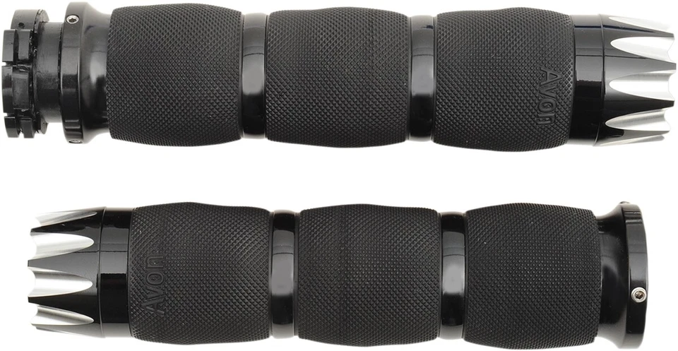 Empuñaduras de motocicleta Avon Air Cushion Excalibur negras barras de 1 pulgada MT-AIR-90-AN-EX Foto 1 de 1