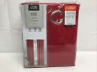 George Plain Eyelet Lined Cotton Curtains 66"x 90" (each Curtain) In Red NEW