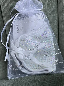 Natalie Mills Destiny Crystal Face Mask-White. Double Layer w/PM 2.5 Filter New - Picture 1 of 3