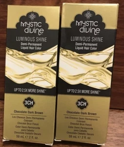 2xMystic Divine 3CH Luminous Shine DemiPermanent Hair Color Chocolate Dark Brown - Picture 1 of 1