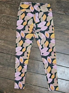 Neu ohne Etikett LuLaRoe Einheitsgröße Blätter Herbst Herbst Pink Orange Laub Leggings Hose - Bild 1 von 3