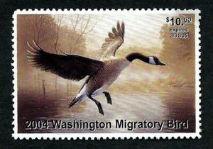WITH FAULT USA YEAR 2004 WASHINGTON MIGRATORY BIRD DUCK MNH STAMP - Picture 1 of 5