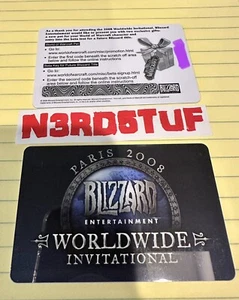 World of Warcraft: PARIS BLIZZCON 2008 TYRAEL HILT Karte - unzerkratzt ERSTER Weltkrieg Mini - Bild 1 von 3