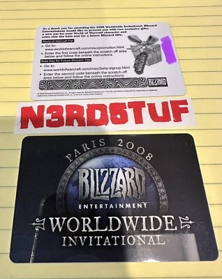 World of Warcraft: PARIS BLIZZCON 2008 TYRAEL HILT Card - Mini Guerra Mundial sem arranhões - Imagem 1 de 3