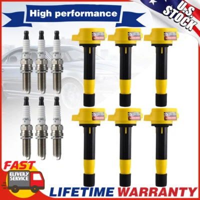 For Honda Odyssey Accord 3.5L Acura RL 3.7L 6Pcs Ignition Coil UF603 2009 2010 - Image 1 of 4