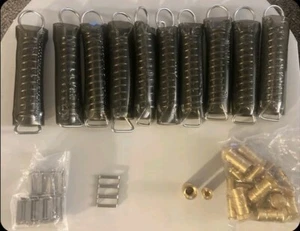 Molla piscina doppia 10x 7" pollici con grillo protettivo e protezione cortile ancoraggio ottone - Foto 1 di 3
