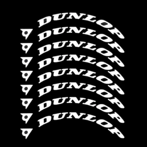 8 Sets DUNLOP Tire Lettering Sticker 1.38'' 15''-24'' Wheels Separated Letters - Picture 1 of 5