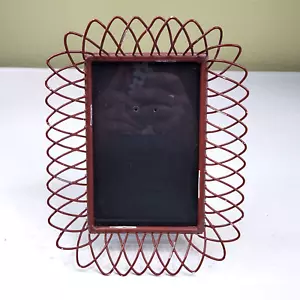 Shabby Metallschleife Bilderrahmen für 4x6" Foto rot/braun Farbe, Staffelei Rückseite - Bild 1 von 9