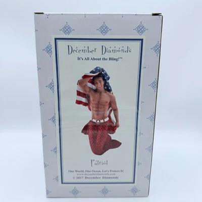 Rare December Diamonds Patriot Merman Ornament 2017 New in Box - Retired - Image 1 of 3