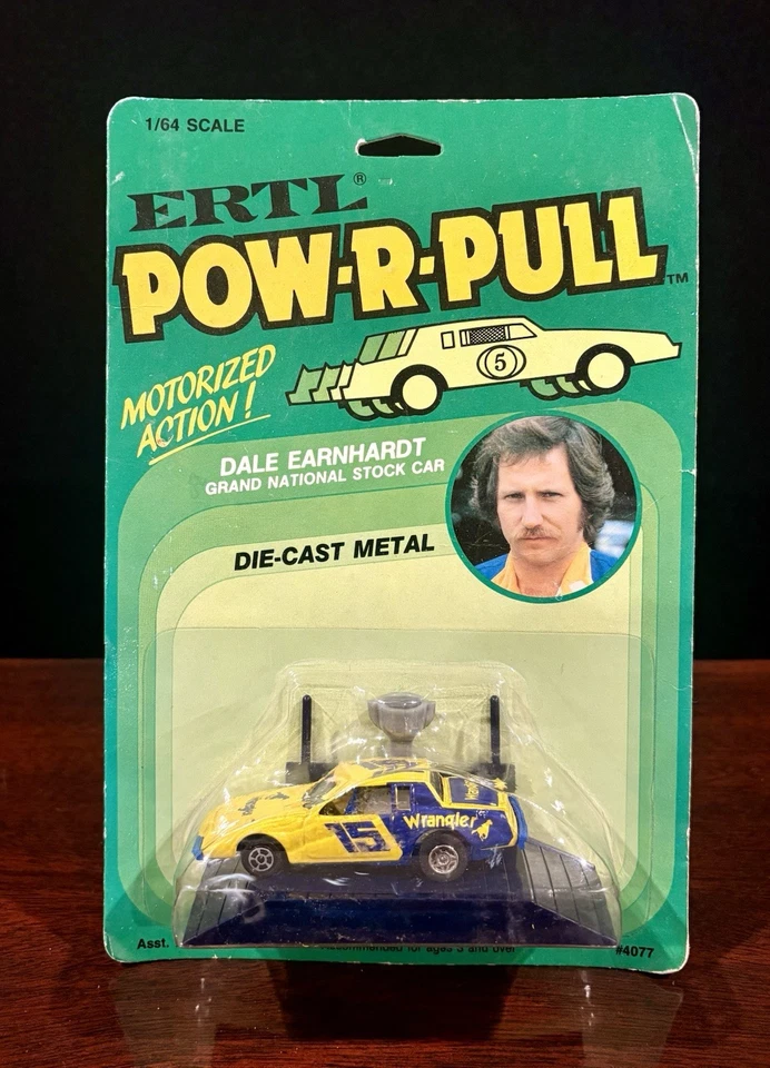 ERTL Pow-R-Pull Dale Earnhardt #15 Wrangler 1/64 Stock Car 4077 Sealed Vintage - Image 1 of 3