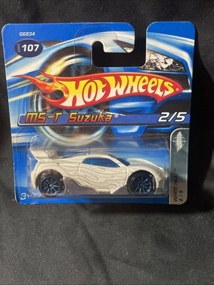 HARD TO FIND.   Hot Wheels White Heat MS-T Suzuka #107 SMALL PACKAGE - Image 1 of 4