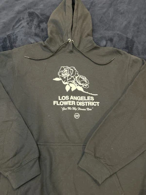 ¡Distrito de las Flores de Los Ángeles!  ¡Negro!  ¡Talla L! ¡Sudadera con capucha! ¡Nuevo!  Foto 1 de 3
