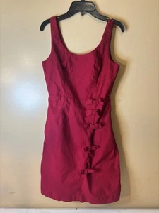 Vestido Anthropologie Moulinette Soeurs Lazo en Cascada Talla 2 Rojo Oscuro - Imagen 1 de 11