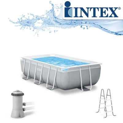 Intex Frame Pool Set Prism Quadra 300x175x80 cm Swimming Pool Komplettset - Bild 1 von 4
