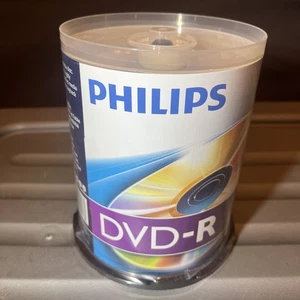 Phillips DVD-R - 100 Pack 16x 4.7 GB 120 Min Blank Media Disc - New / Open Box - Bild 1 von 3