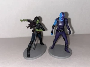 Marvels Guardian Of The Galaxy Figurines. Gamora & Nebula cake topper size - Picture 1 of 9