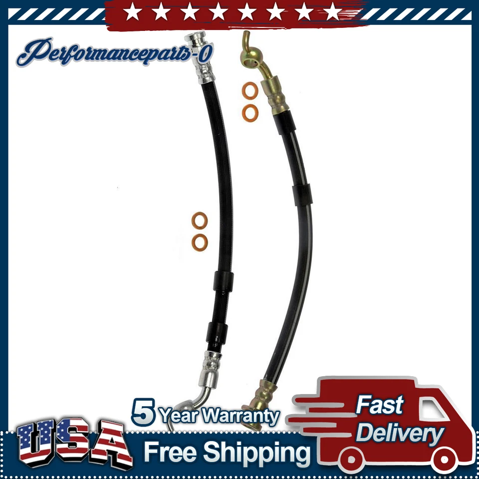 2X Manguera de línea de freno trasero primera parada para Nissan Murano 2003 2004 2005 2006 Foto 1 de 4