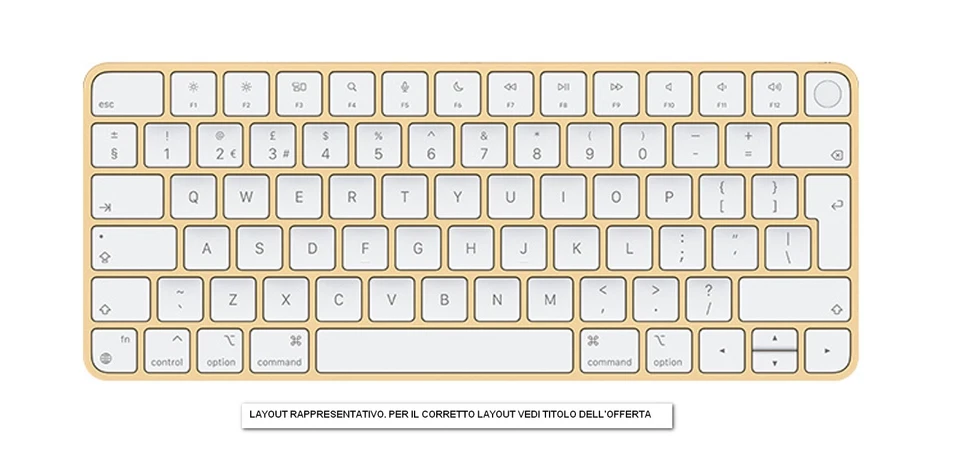 Apple Magic Keyboard (2021) Touch ID Qwerty IT Yellow A++ - Immagine 1 di 1