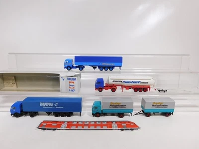 4X Herpa H0 1:87 LKW MB Panalpina Seifert Becker Preuss Mint + 1X Box #DZ316-0,5 - Immagine 1 di 4