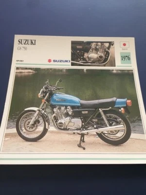 Suzuki GS750 1976 GS 750 750GS Mapa Moto Colección Atlas Japón - Imagen 1 de 2