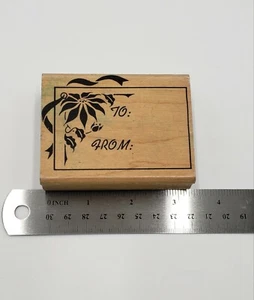 URLAUBSGUMMISTEMPEL An: Von: mit Weihnachtsstern Design (21CHL) - Bild 1 von 2