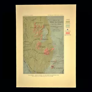 Vintage HENRY MOUNTAINS Map Mount Ellen Mt Pennell Mt Hillers Utah Topographic - Picture 1 of 7