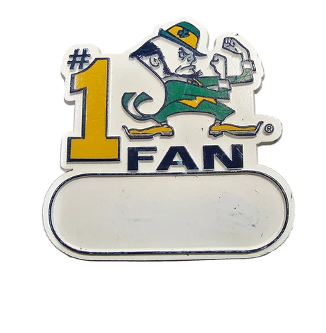NOTRE DAME FIGHTING IRISH #1 FAN MAGNET #1  FIGHTING IRISH FAN SIZE 3 BY 3 NEW Cover