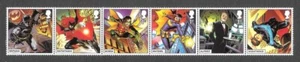 GB QEII 2021 Heroes of Marvel Set of 6 Stamps Batman, Robin U/MINT MNH - Picture 1 of 1