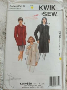 Kwik Sew 2736 Vintage Misses' Jackets Pattern Size XS-S-M-L-XL - Picture 1 of 2