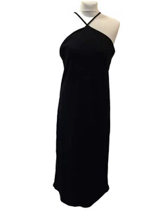 PRIMARK Black Strappy Full Length Dress U.K. Large 14-16 BNWTS T7187 - Picture 1 of 5