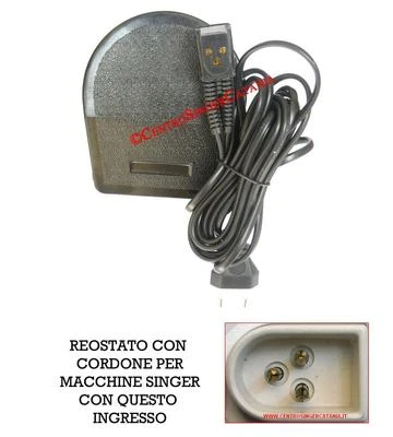 Reostato Pedale Macchina da per Cucire Singer 3 fori (044c)