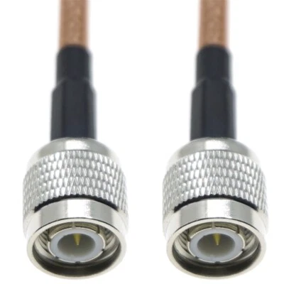 RG400 Cable Pigtail TNC Male Plug to TNC Male RF Coaxial Connector Jumper Lot - Image 1 of 4