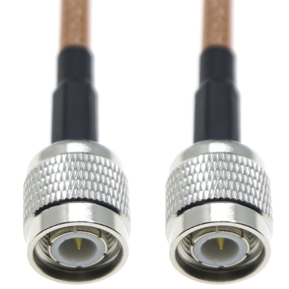 RG400 Cable Pigtail TNC Male Plug to TNC Male RF Coaxial Connector Jumper Lot - Image 1 of 4