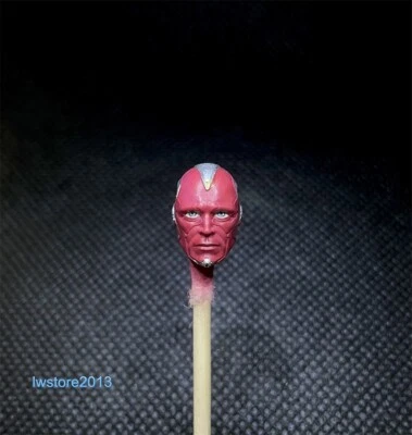 1:18 Vision Avenger Head Sculpt Carved For 3.75" Male Action Figure Body Toys - Изображение 1 из 4